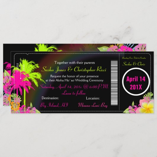 PixDezines instapkaart/tweelingpalmen Kaart (Voorkant / Achterkant)