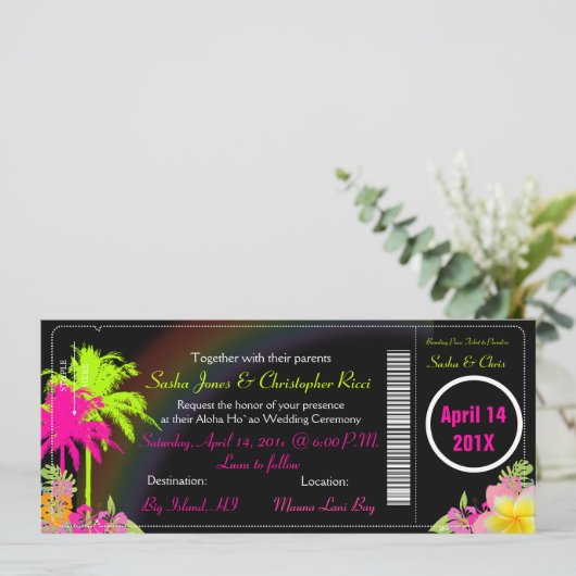 PixDezines instapkaart/twin palms Kaart (Staand voorkant)