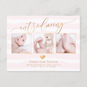 PixDezines Introduction of Birth Announcement/Stri Aankondigingskaart