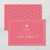 PixDezines Iridescent Blush+Coral, Erekamermeisje Kaart (Voorkant / Achterkant)