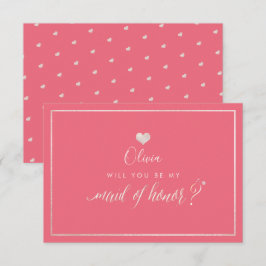 PixDezines Iridescent Blush+Coral, Erekamermeisje Kaart