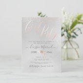 PixDezines Iridescent Blush Pink 2019 Afstudeerder Kaart (Staand voorkant)