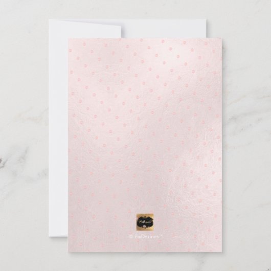 PixDezines Iridescent Blush Pink 2019 Afstudeerder Kaart (Achterkant)