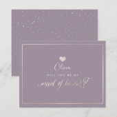 PixDezines Iridescent Blush Pink, Maid of Honor Kaart (Voorkant / Achterkant)