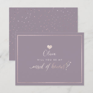 PixDezines Iridescent Blush Pink, Maid of Honor Kaart