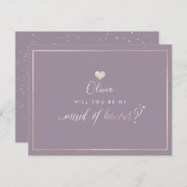 PixDezines Iridescent Blush Pink, Maid of Honor Kaart