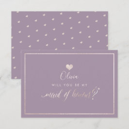 PixDezines Iridescent Blush Pink, Maid of Honor Kaart