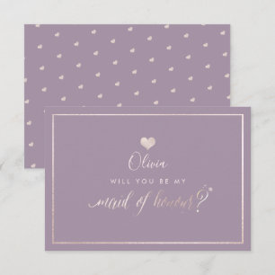 PixDezines Iridescent Blush Pink, Maid of Honor Kaart