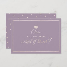 PixDezines Iridescent Blush Pink, Maid of Honor Kaart