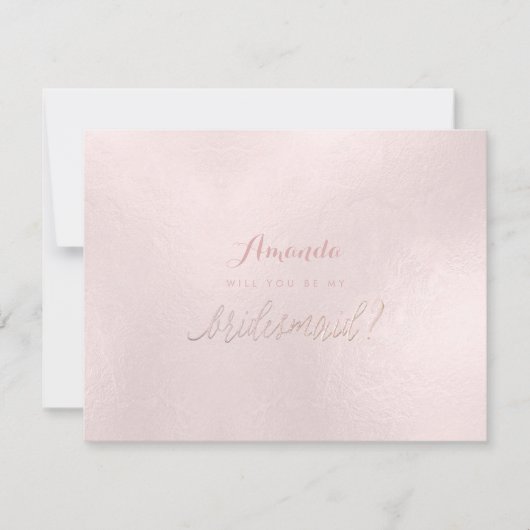 PixDezines Iridescent Blush wil je.. Bridesmaid Kaart (Voorkant)