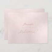 PixDezines Iridescent Blush wil je.. Bridesmaid Kaart (Voorkant / Achterkant)