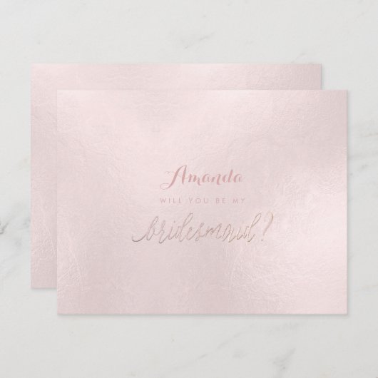 PixDezines Iridescent Blush wil je.. Bridesmaid Kaart (Voorkant / Achterkant)