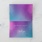 PixDezines Iridescent Ombre Blue Viol ✡ Bedankt Kaart (Binnen)