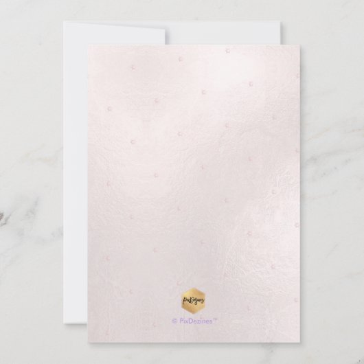 PixDezines Iridescent Paarse Ombre Bat Mitzvah Kaart (Achterkant)