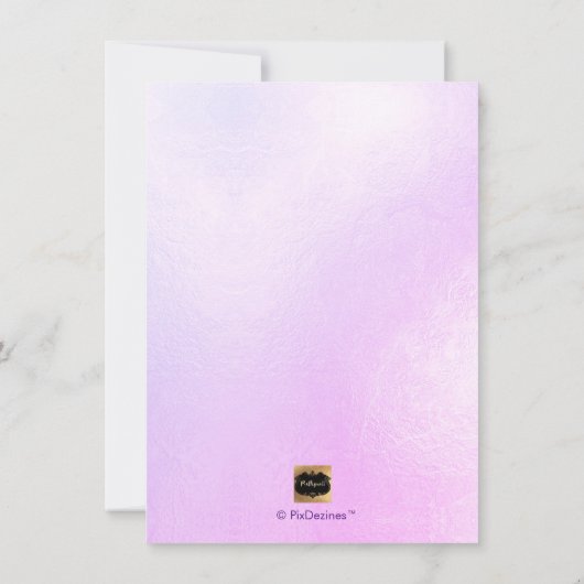 PixDezines Iridescent Rehearsal Dinner Champagne Kaart (Achterkant)