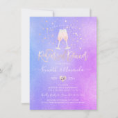 PixDezines Iridescent Rehearsal Dinner Champagne Kaart (Voorkant)