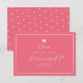 PixDezines Iridescent Roze, Bruidsmeisje Kaart