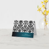 PixDezines Isabella Damask, blauwgroen Kaart (Gele Bloem)