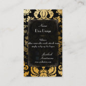 PixDezines isabella damask/diy achtergrond Visitekaartje (Achterkant)