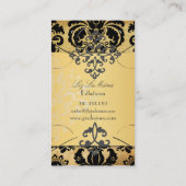 PixDezines Isabella damask/faux parchment Visitekaartje (Achterkant)