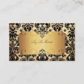 PixDezines Isabella damask/faux parchment Visitekaartje (Voorkant)