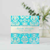PixDezines Isabella Damask, Pearl+Aqua/DIY kleur Kaart (Staand voorkant)