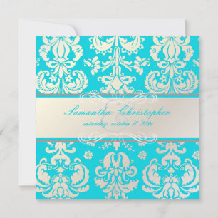 PixDezines Isabella Damask, Pearl+Aqua/DIY kleur Kaart