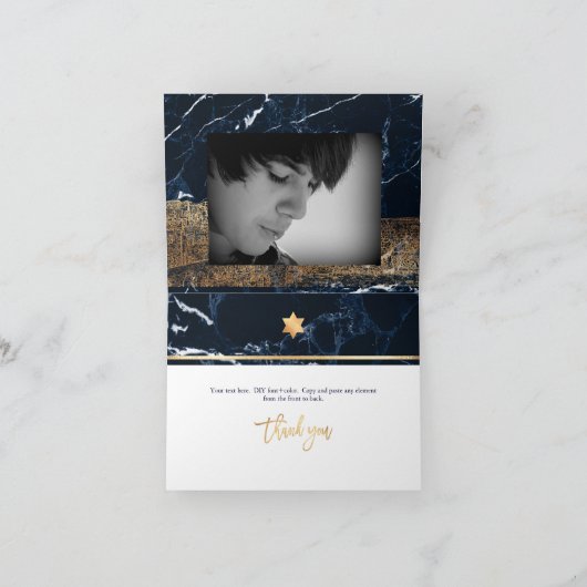 PixDezines Jerusalem Wall Bar Mitzvah ✡ Bedankt C (Binnen)