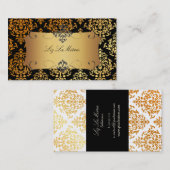 PixDezines Josephine Damask/DIY achtergrondkleur Visitekaartje (Voorkant / Achterkant)