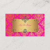 PixDezines Josephine Damask/DIY Background color Visitekaartje (Voorkant)