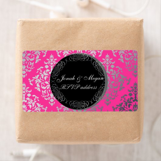 PixDezines Josephine Damask/DIY kleur Etiket (Insitu)