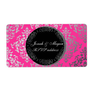 PixDezines Josephine Damask/DIY kleur Etiket