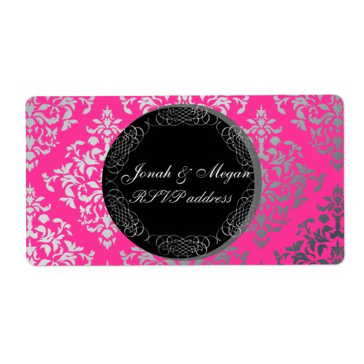 PixDezines Josephine Damask/DIY kleur Etiket (Voorkant)