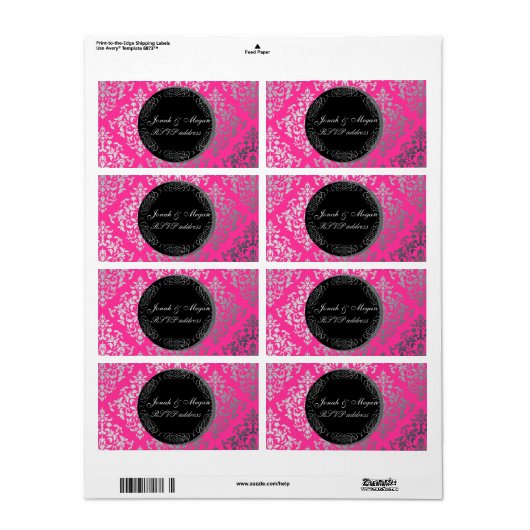 PixDezines Josephine Damask/DIY kleur Etiket (Full Sheet)