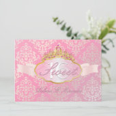 PixDezines josephine damask gezoet 16/tiara Kaart (Staand voorkant)