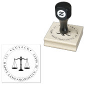 PixDezines Justice Scale | Rechtspersonen Rubberstempel (Gestempeld)