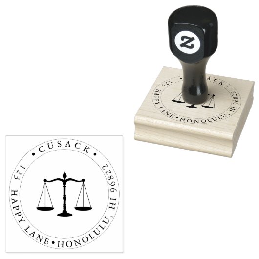 PixDezines Justice Scale | Rechtspersonen Rubberstempel (Gestempeld)