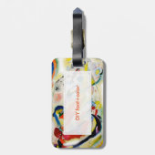 PixDezines Kandinsky 1914/abstract wandpaneel Bagagelabel (Achterkant verticaal)