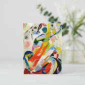 PixDezines Kandinsky 1914 abstract wandpaneel Briefkaart (Staand voorkant)