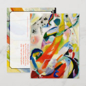 PixDezines Kandinsky 1914 abstract wandpaneel Briefkaart (Voorkant / Achterkant)