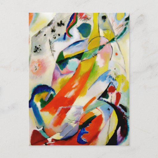 PixDezines Kandinsky 1914 abstract wandpaneel Briefkaart (Voorkant)