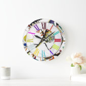 PixDezines Kandinsky Blau Segment Grote Klok (Huis)