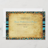 PixDezines kant+cheetah spots/blauwgroen+zwart Kaart (Achterkant)