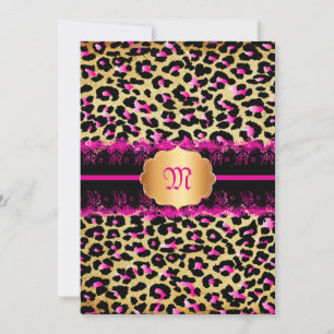 PixDezines  kant+cheetah spots/roze+zwart Kaart