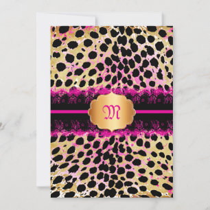 PixDezines kant+cheetah spots/roze+zwart Kaart