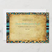 PixDezines kant+leopard spots/blauwgroen+zwart Kaart (Achterkant)