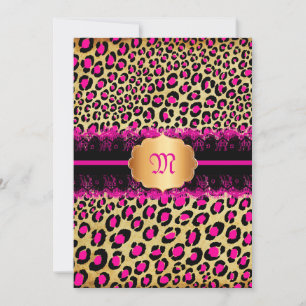 PixDezines kant+leopard spots/roze+zwart Kaart
