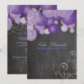 PixDezines-karton paarse lantaarns Kaart (Voorkant / Achterkant)