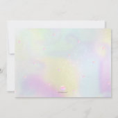 PixDezines Katoen Snoep Holographic Bat Mitzvah Kaart (Achterkant)