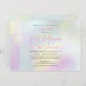 PixDezines Katoen Snoep Holographic Bat Mitzvah Kaart (Voorkant / Achterkant)